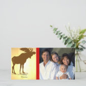 Moose Christmas Feiertagskarte (Stehend Vorderseite)