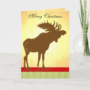 Moose Christmas Feiertagskarte