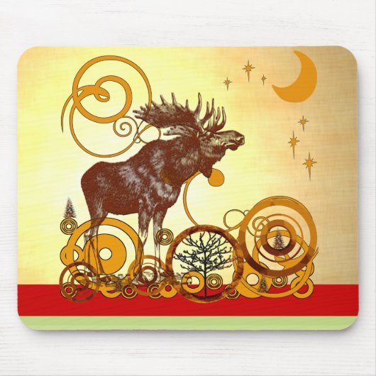 Moose Christmas Mousepad (Vorne)