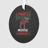 Moose Christmas Pajama Shirt Elche Ugi Weihnachten Ornament (Vorderseite)