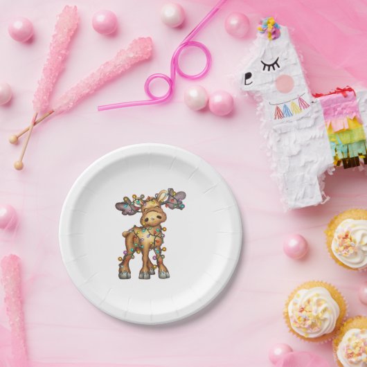 Moose Christmas Pappteller (Party)