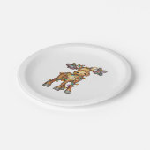Moose Christmas Pappteller (Schrägansicht)