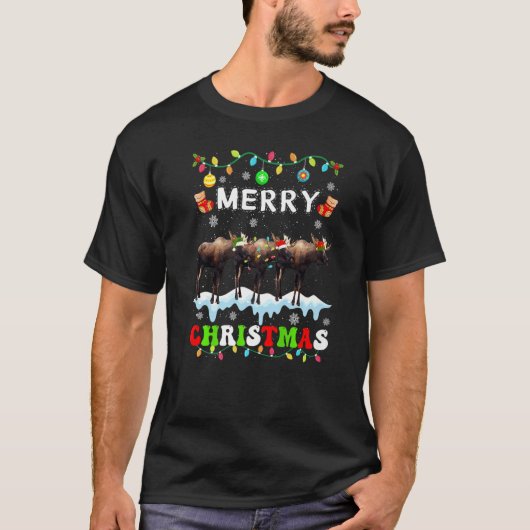 Moose Christmas Squad Xmas Frauen Männer Kinder T-Shirt (Vorderseite)