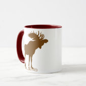 Moose Christmas Tasse (Vorderseite Links)