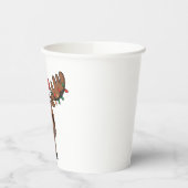 Moose Christmas Tree Lights Funny Xmas Moose Lover Pappbecher (Links)