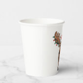 Moose Christmas Tree Lights Funny Xmas Moose Lover Pappbecher (Rechts)