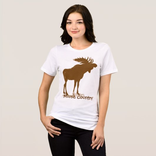 Moose Christmas Tri-Blend Shirt (Vorderseite voll)