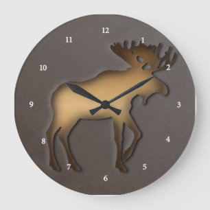 Moose Clock 2 Große Wanduhr