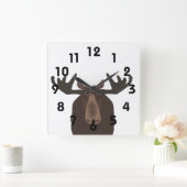Moose Clock Quadratische Wanduhr (Zuhause)
