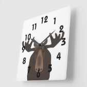 Moose Clock Quadratische Wanduhr (Winkel)