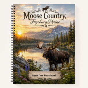 Moose Country Fryeburg Maine Personalisiertes Noti Notizblock