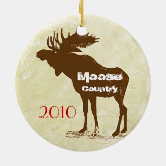 Moose Country Weihnachts-Foto Ornament (Hinten)