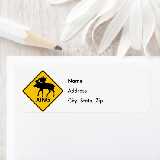 Moose Crossing Highway-Zeichen (Insitu)