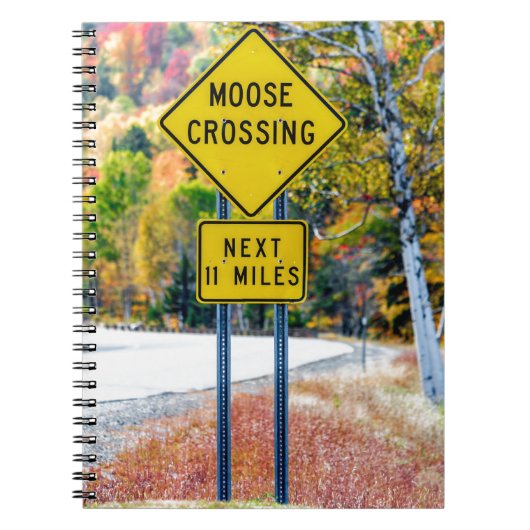 Moose Crossing Notebook Notizblock (Vorderseite)