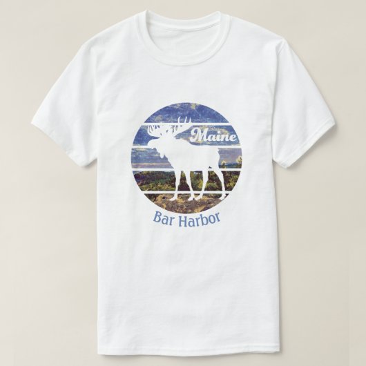 Moose Custom Town Name Retro T-Shirt (Design vorne)