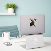 Moose Cut-out sticker (Laptop auf Schreibtisch)