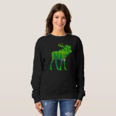 Moose Deer Reindeer Animal Motif Wilderness Forest Sweatshirt (Vorne ganz)