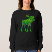 Moose Deer Reindeer Animal Motif Wilderness Forest Sweatshirt (Vorderseite)