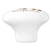 Moose Design Personalisiert Keramikknauf (Seitenansicht)
