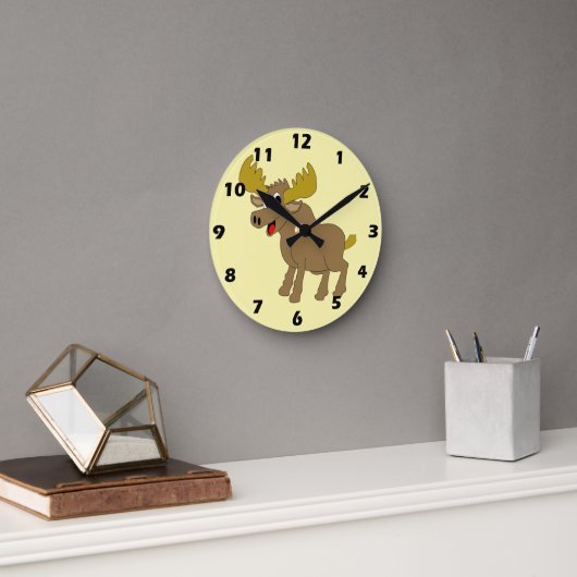 Moose Design Runde Wanduhr (Büro)