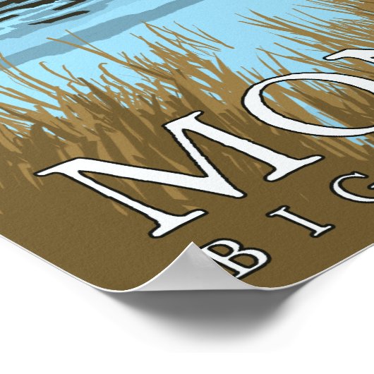 Moose Drink am See - Montana Poster (Ecke)