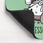 Moose Drink Kaffee in einem Polka Dot Robe Mousepad (Ecke)