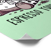 Moose Drink Kaffee in einem Polka Dot Robe Poster (Ecke)