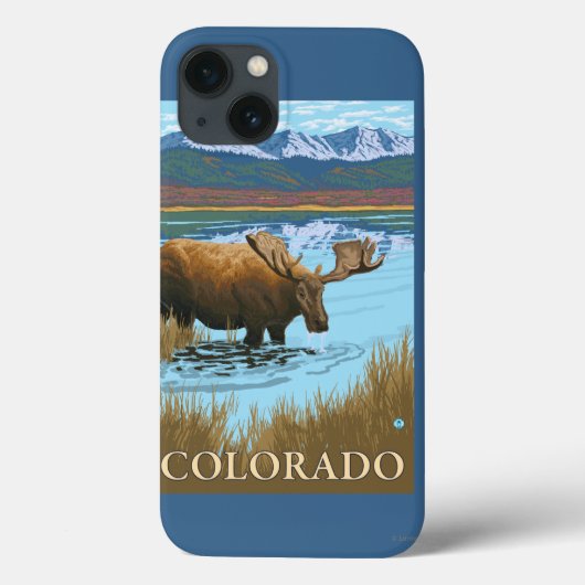 Moose DrinkingColorado Case-Mate iPhone Hülle (Rückseite)