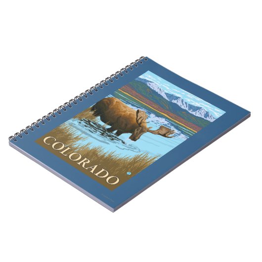 Moose DrinkingColorado Notizblock (Linke Seite)