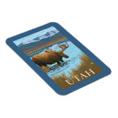 Moose DrinkingUtah Magnet (Rechte Seite)
