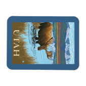 Moose DrinkingUtah Magnet (Horizontal)