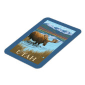 Moose DrinkingUtah Magnet (Linke Seite)