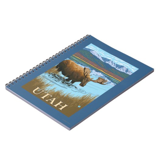 Moose DrinkingUtah Notizblock (Linke Seite)