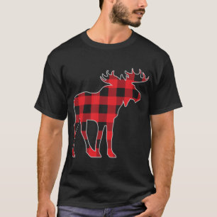 Moose Elk Kariert Buffalo Karo Pajama Lumberjack C T-Shirt
