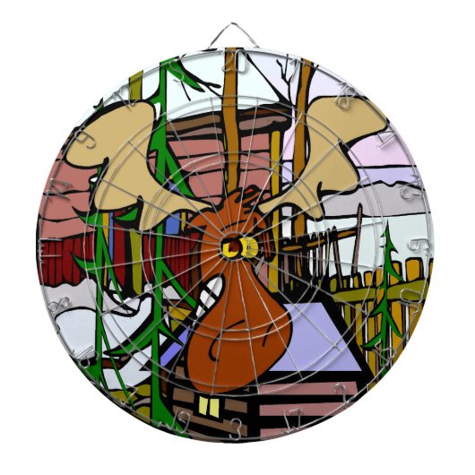 Moose Face Darts Dartscheibe (vorne)