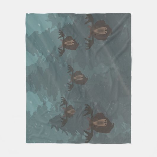 Moose Fleece Blanket (Vorderseite)
