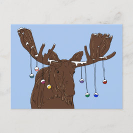 Moose Frohe Weihnachts-Postkarte Postkarte