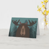 Moose Grußkarte Karte (Gelbe Blume)
