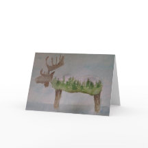 Moose Grußkarte