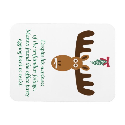 Moose Head_Eggnog & Mistletoe_Hard zu Resist Magnet (Horizontal)