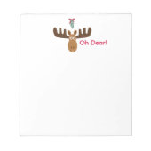 Moose Head_Mistletoe_Oh Lieber! Notizblock (Vorderseite)
