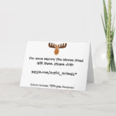 Moose Head_Mooseltoe & Eggnog Feiertagskarte (Rückseite)