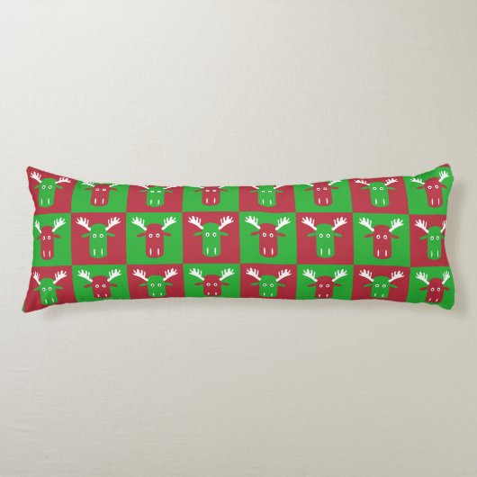 Moose Head Pop Art Body Kissen (Vorderseite)