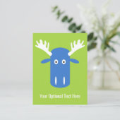 Moose Head Pop Art Postkarte (Stehend Vorderseite)