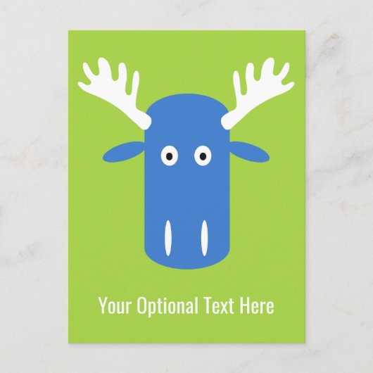 Moose Head Pop Art Postkarte (Vorderseite)