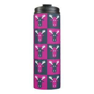 Moose Head Pop Art tumbler Thermosbecher