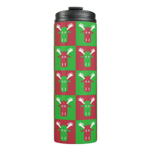 Moose Head Pop Art tumbler Thermosbecher