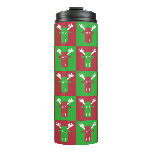 Moose Head Pop Art tumbler Thermosbecher (Vorderseite)