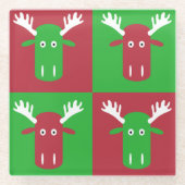 Moose Head Pop Art Untersetzer (Vorderseite)