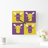 Moose Head Pop Art Wanduhr (Zuhause)